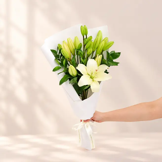 Serene Lilies Bouquet