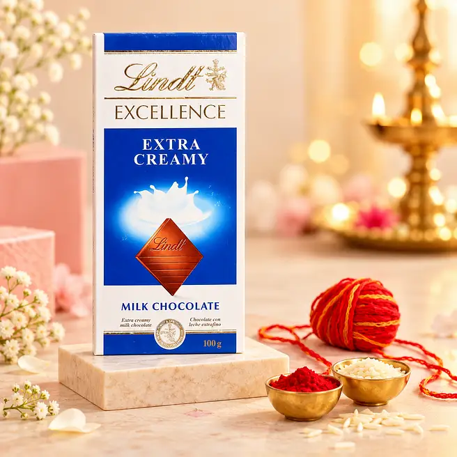 Bhai Dooj Wishes Lindt Chocolate Combo