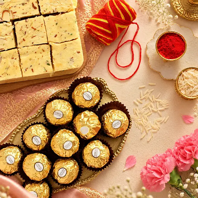 Happy Bhai Dooj Ferrero Rocher And Soan Papdi Combo