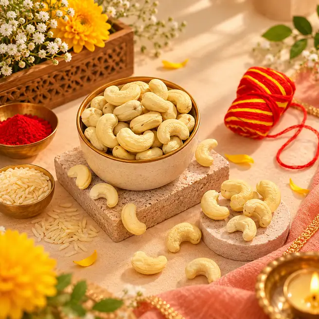 Bhai Dooj Best Wishes Cashews Combo