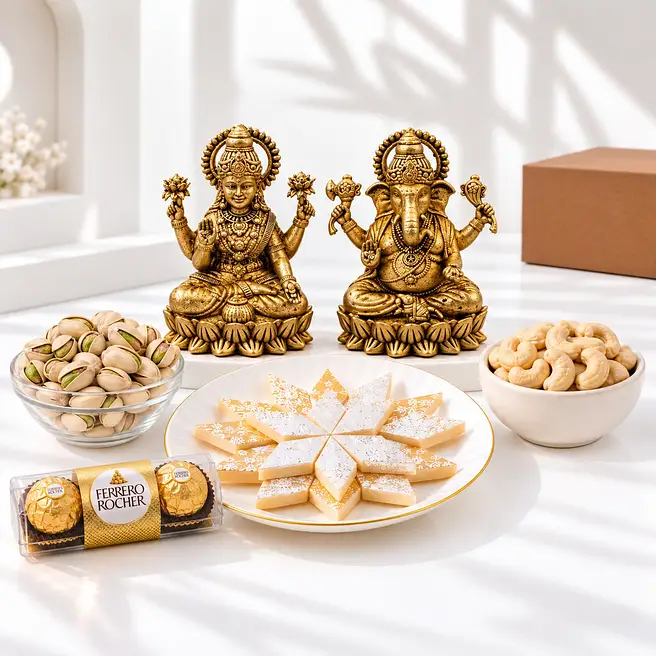 Shubh Deepawali Divine Laxmi Ganesh Royal Trunk