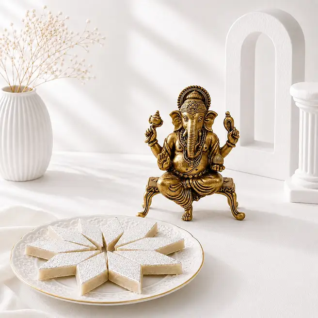 Siddhivinayak Sacred Ganesha N Kaju Katli Box