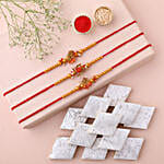 Sneh Devotional Rakhi Set & Kaju Katli