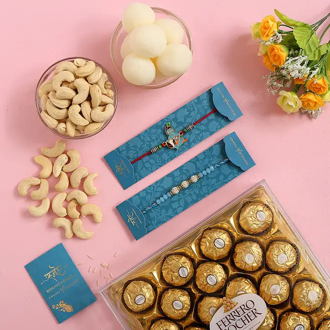 Ethnic Rakhi Set Sweet Treat Hamper canada | Gift Ethnic Rakhi Set ...