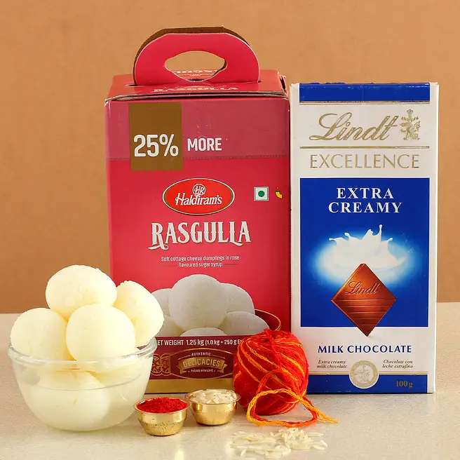 Bhai Dooj Special Rasgulla And Lindt Combo