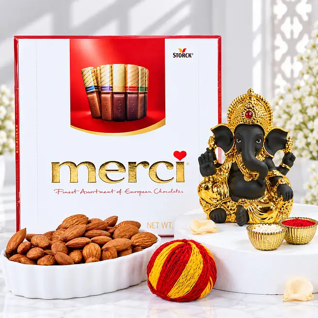 Ganesha Bhai Dooj Gift with Merci Chocolates