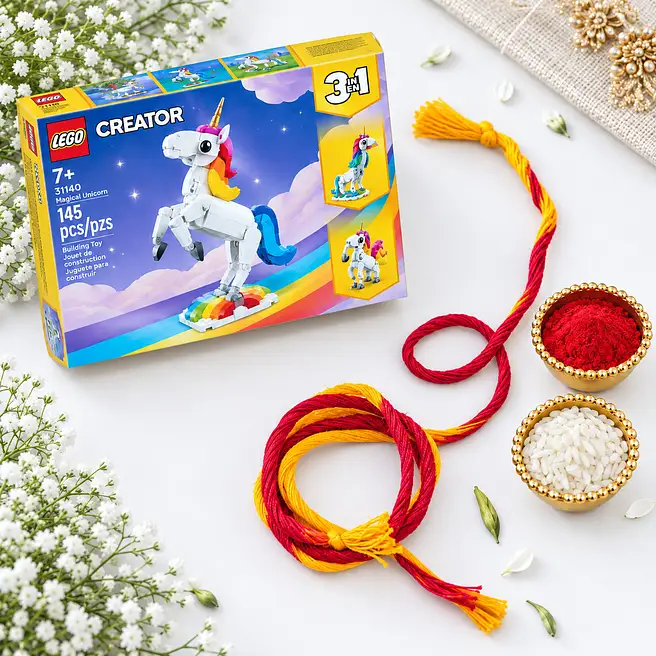 Bhai Dooj Gift with Unicorn Building Set Lego
