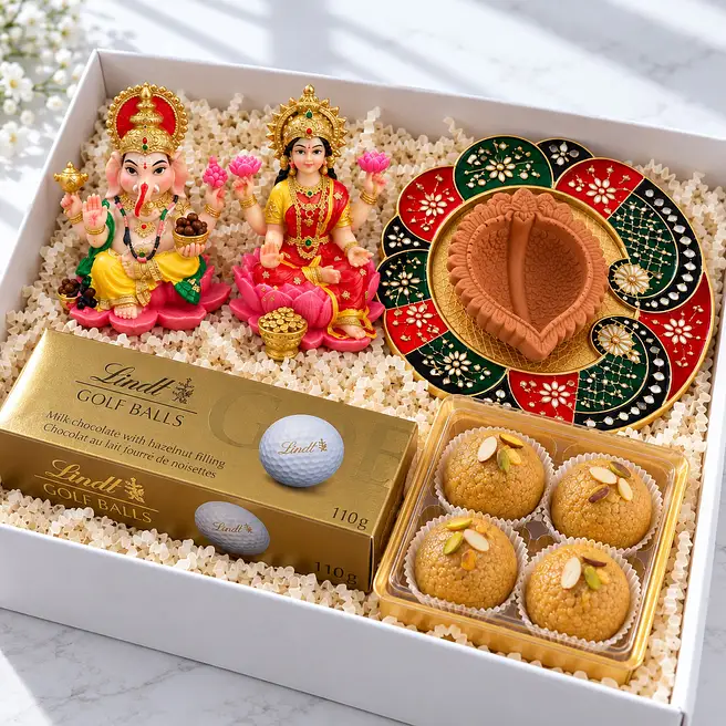 Diwali Pooja N Treats Gift Set