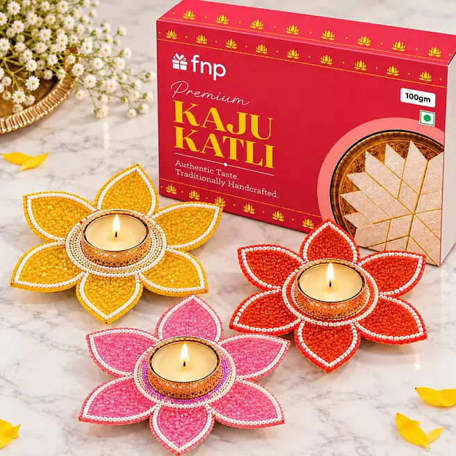 Diwali Delight Lights N Sweets Hamper