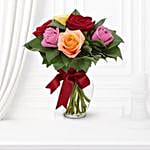 Lovely Mixed Roses Arrangement