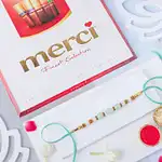 Graceful Pearl Ethnic Rakhi N Choco Surprise