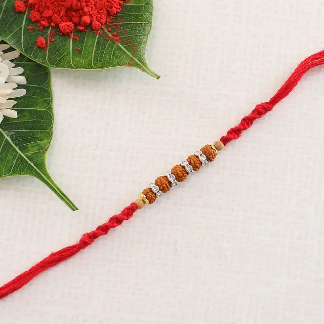 Thread Rudraksh Traditional Rudraksha Rakhi Thread germany | Gift Traditional Rudraksha ...