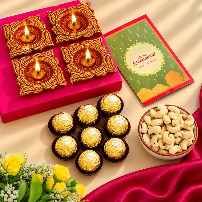 Diwali Greetings With Chocolates And Cashews