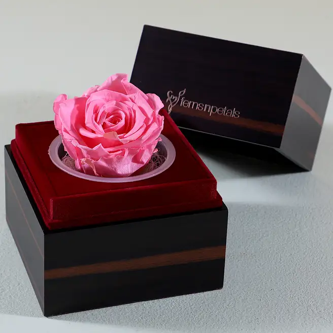 Pretty Pink Forever Rose In Wooden Box hong-kong | Gift Pretty Pink ...