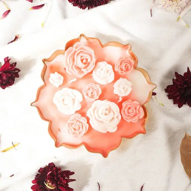 Diwali Rose Scented Urli Candle