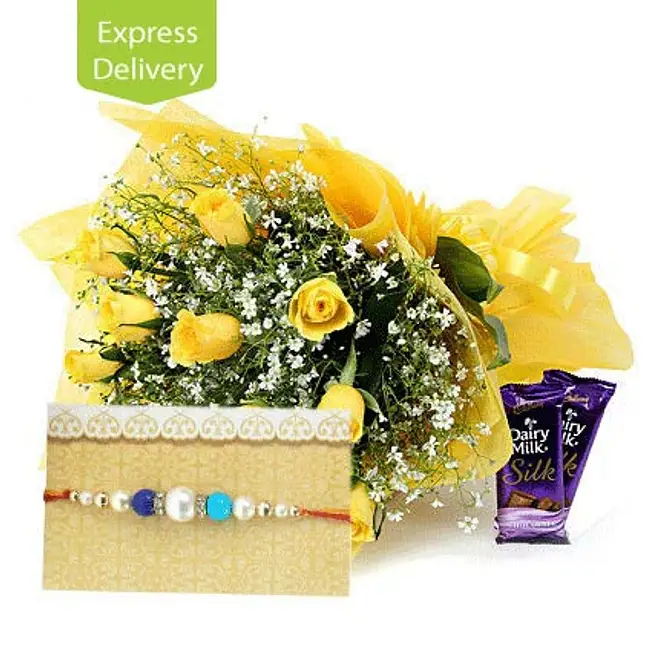 Buy/Send Sweet Roses With Chocolates Online- FNP