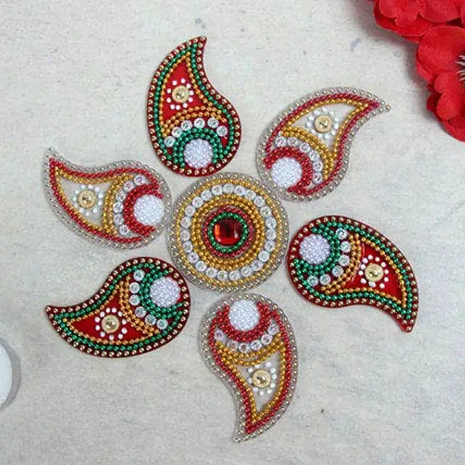 Pilli Rangoli Buy/Send Pearl Rangoli Online- FNP
