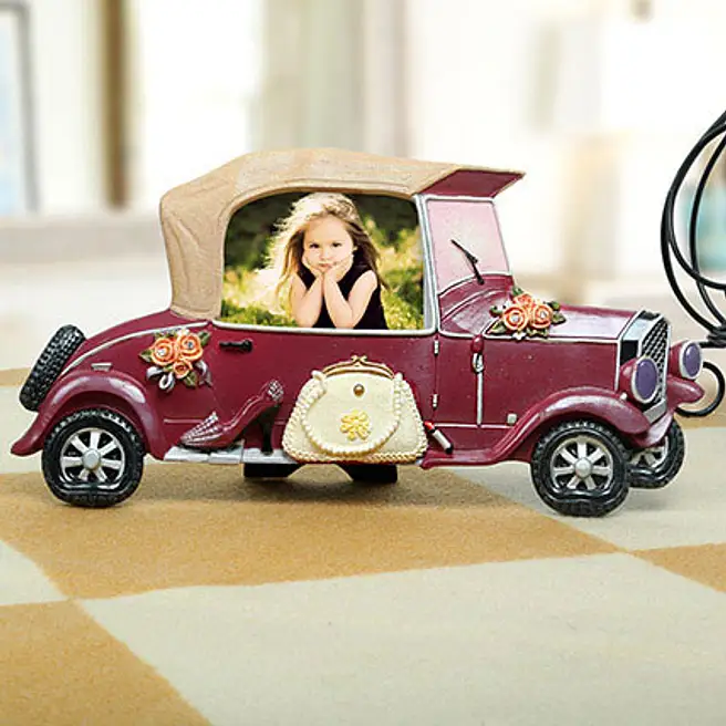 Buy/Send Personalised Floral Car Photo Frame Online- FNP