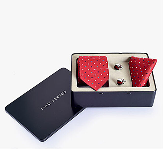 lino perros tie and cufflinks