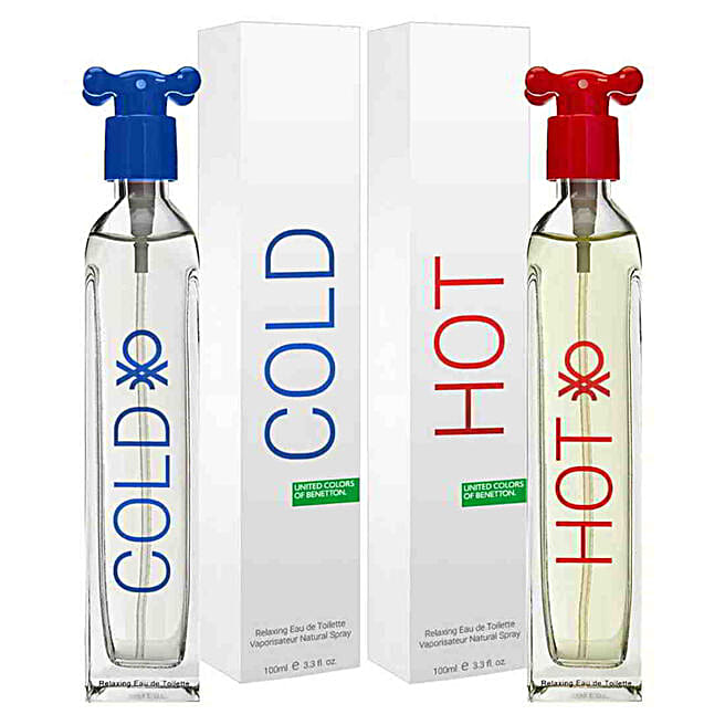 Buy/Send Benetton Hot Cold Unisex Perfumes Combo Online- FNP