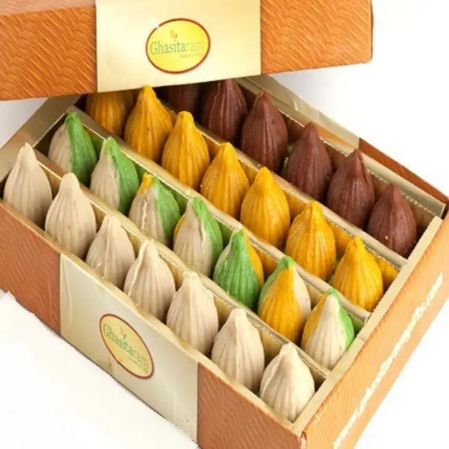 Modak Sweet Box Buy/Send Sugarfree Assorted Modak Box Online- FNP