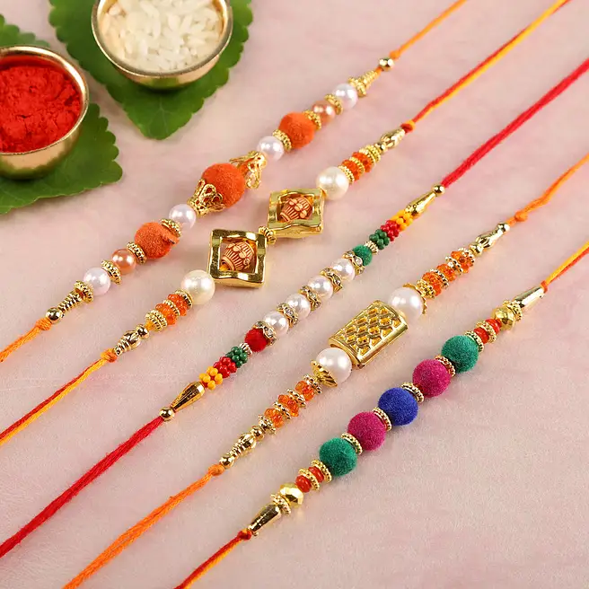 Buy/Send Set Of 5 Fancy Rakhis Online- FNP