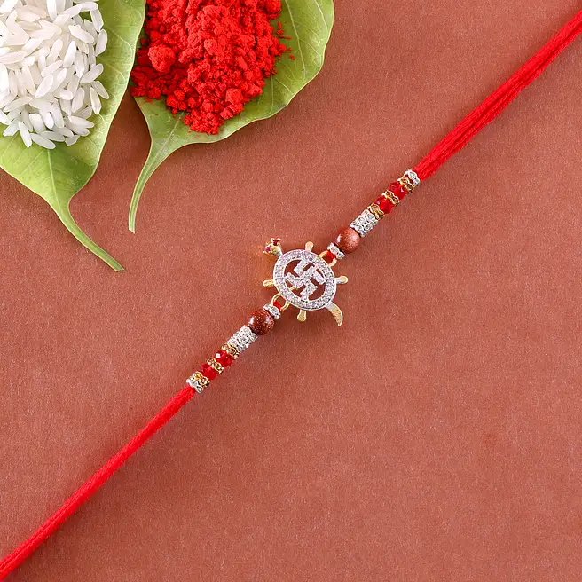 Turtle Raki Buy/Send Turtle Swastik Rakhi Online- FNP