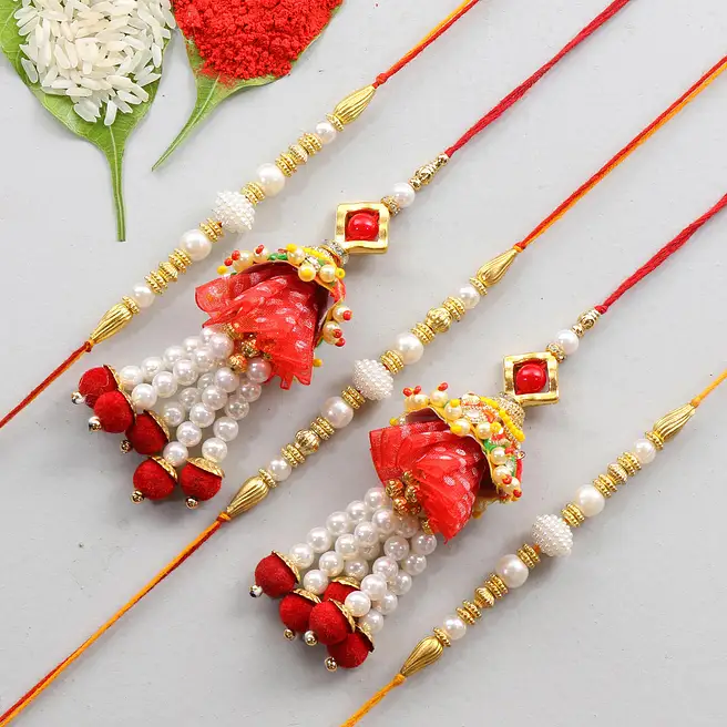 Buy/Send Traditional Set Of 5 Family Rakhis Online- FNP