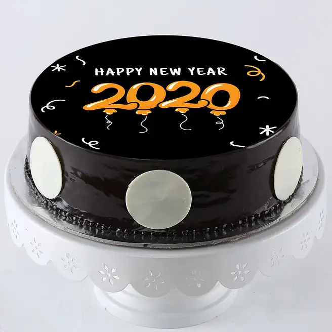 Buy/Send 2020 New Year Chocolate Photo Cake Online- FNP