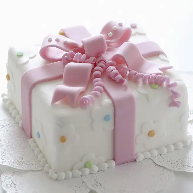 Pink Bow Wrap Cake