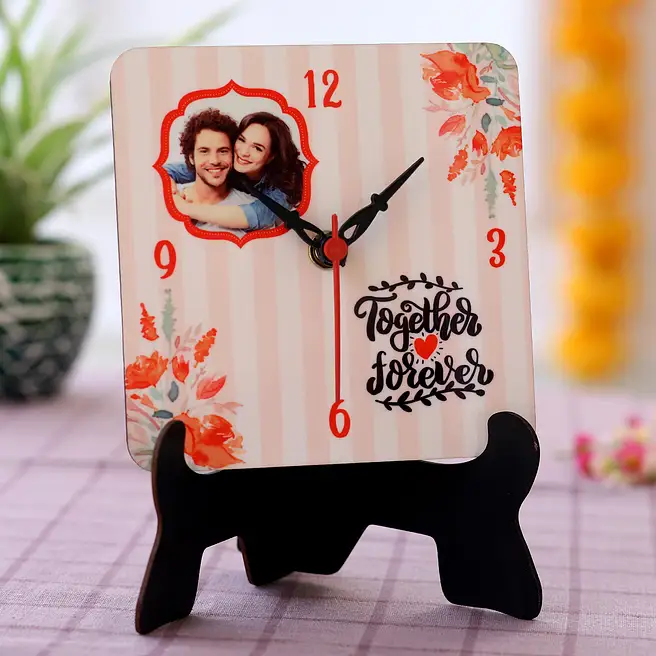 Forever Time Clock Buy/Send Personalised Together Forever Table Clock Online- FNP