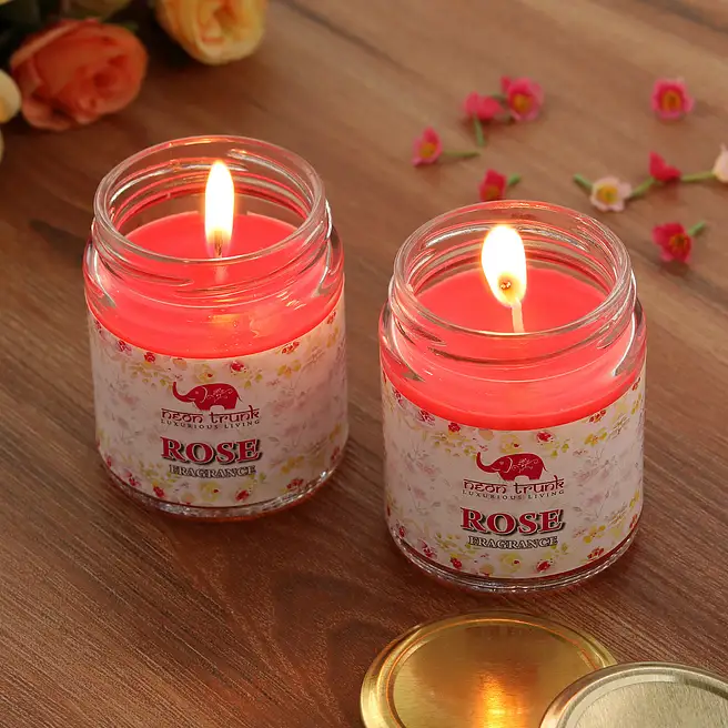 Buy/Send Rose Scented Jar Candles Online- FNP