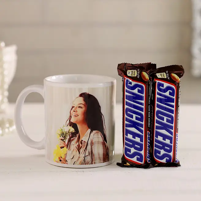 Buy/Send Snickers Personalised White Mug Online- FNP