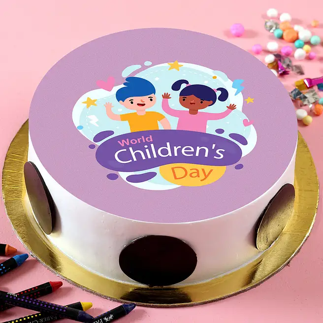 Buy/Send World Children's Day Fun Pineapple Photo Cake Online- FNP