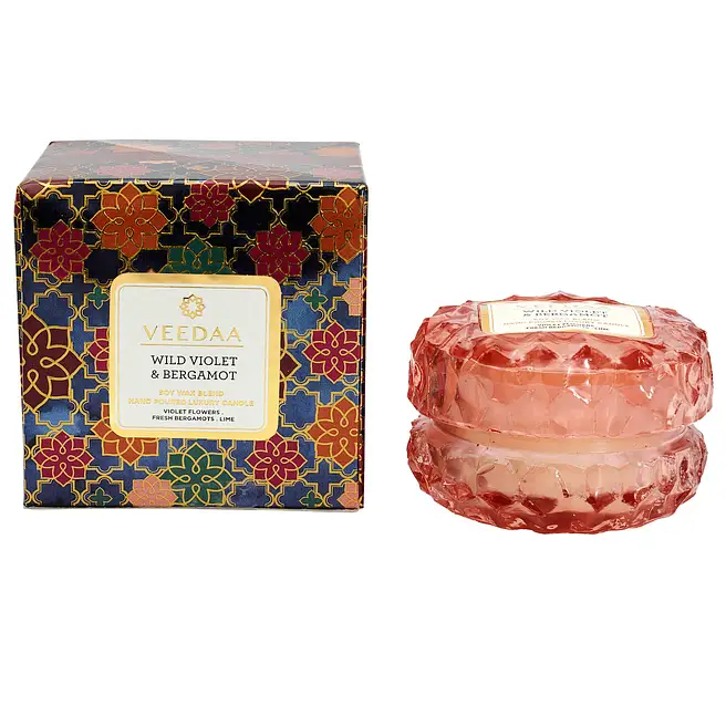 Buy/Send Veedaa Crystal Wild Violet & Bergamot Scented Candle Jar ...