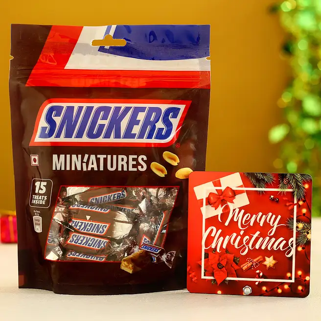 Snickers Pool Table Buy/Send Red Christmas Table Top & Snickers Combo Online- FNP