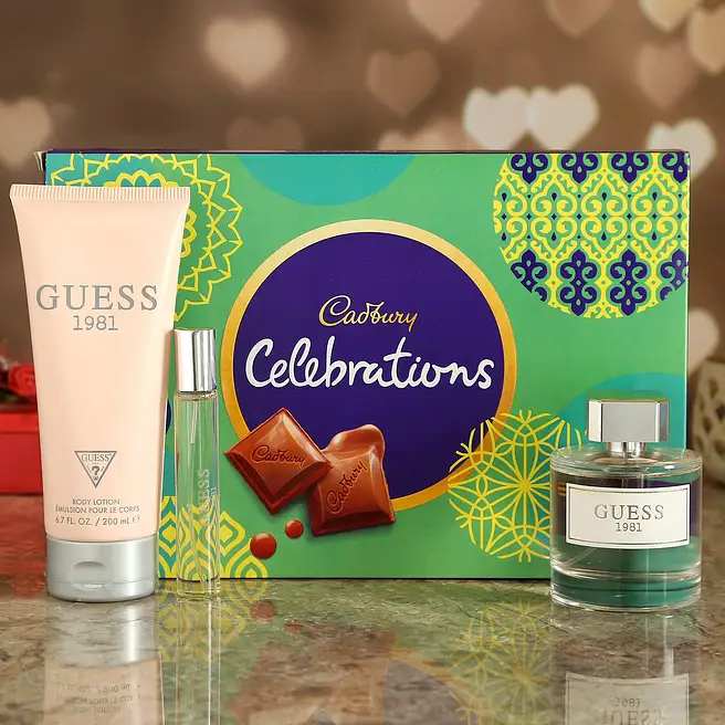 Buy/Send Guess 1981 Set For Her & Celebrations Box Online- FNP