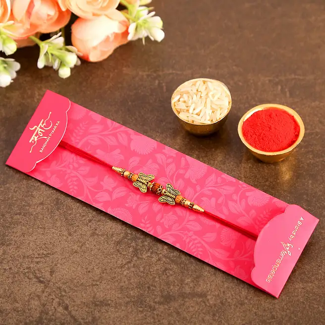 Buy/Send Butterfly Rudraksha Rakhi Online- FNP