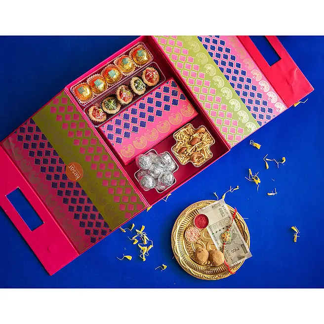 Buy/Send Fancy Rakhi Sweet N Savoury Gift Hamper Online- FNP