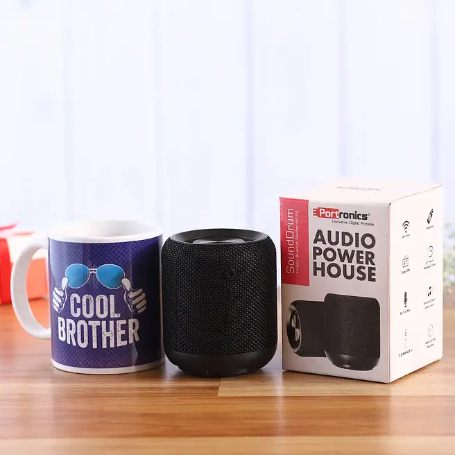 Buy/Send Portronics Bluetooth Speaker & Cool Brother Mug Online- FNP