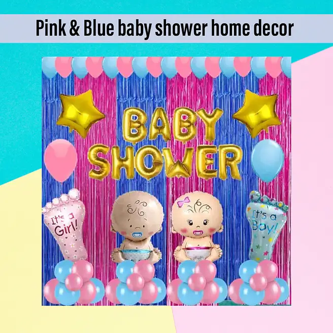 Buy/Send Pink & Blue Baby Shower Balloon DIY Kit Online- FNP