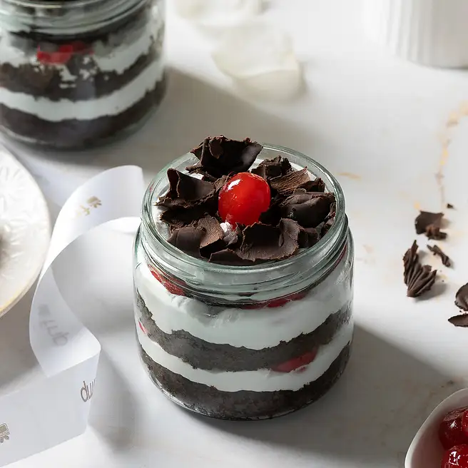 Black Forest Cream Cake Jar