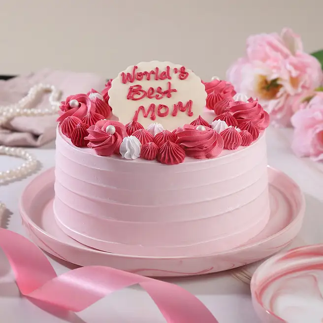 Blushing Love For Mom Cake
