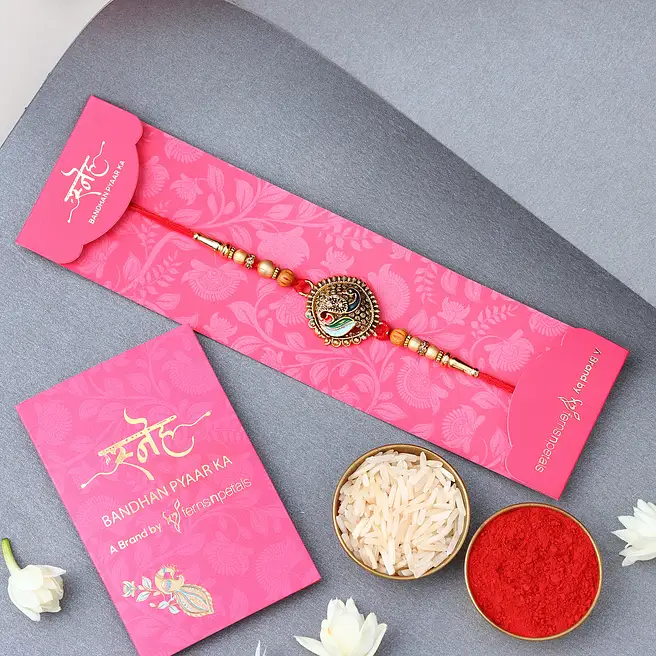 Buy/Send Sneh Butterfly Rudraksha Rakhi Online- FNP