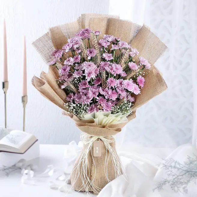 Buy/Send Purple Daisy Embrace Floral Bouquet Online- FNP