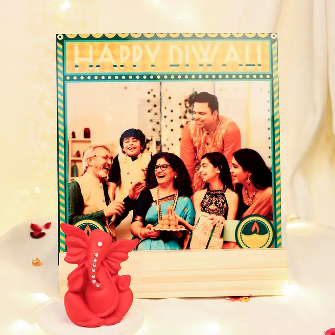 Personalised Diwali Frame & Light