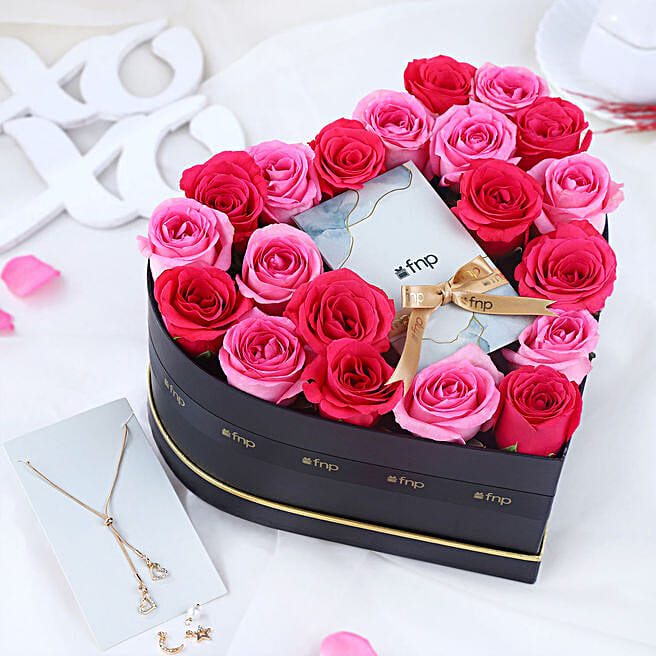 Buy/Send Dainty Love Floral Heart Box Online- FNP