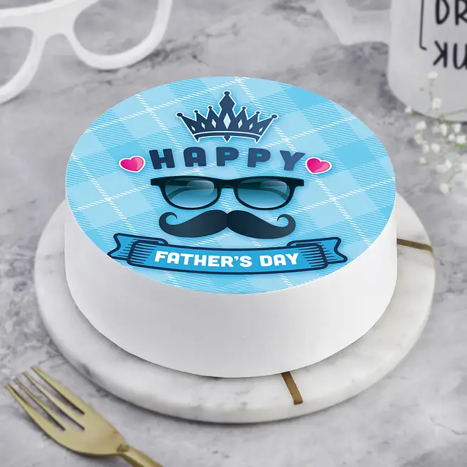 King Dad Photo Pineapple Cake
