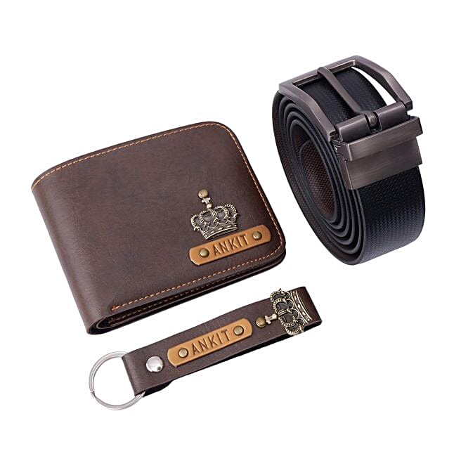 Buy/Send Personalised Mens Essential Kit Brown Online- FNP