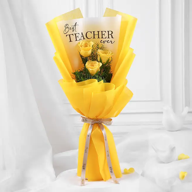 Fnp Roses Buy/Send FNP Teacher's Day Special Yellow Roses Bouquets Online- FNP